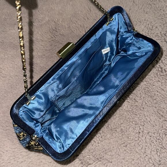 Navy & Gold Stylish Clutch